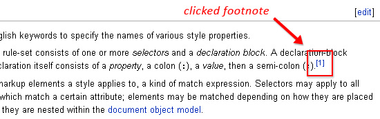 Footnote on Wikipedia