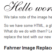 Using Background-Image to Replace Text