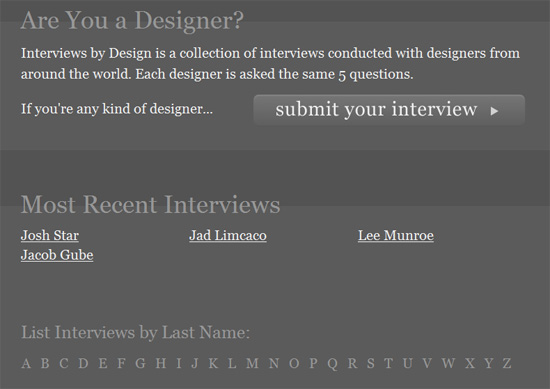 Interviews by Design