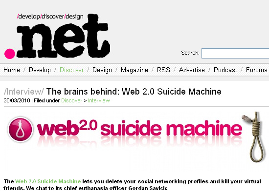 An Article on .net About a Social Networking Tool