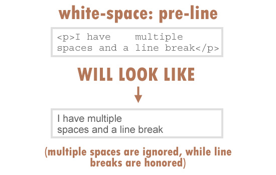 white-space: pre-line