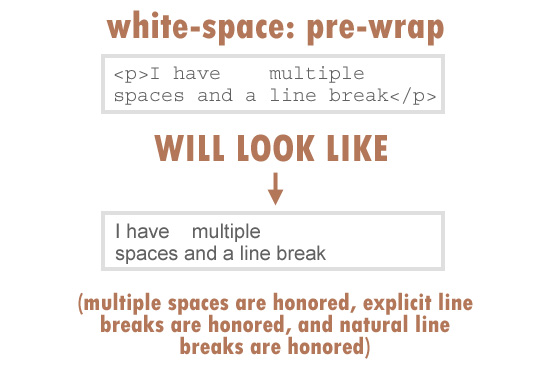 white-space: pre-wrap